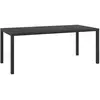 Image de Table De Jardin Noir 185 X 90 X 74 Cm Aluminium Et Wpc Vidaxl