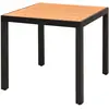 Image de Table De Jardin Marron 80 X 80 X 74 Cm Aluminium Et Wpc Vidaxl
