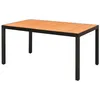 Image de vidaXL Table de jardin Marron 150 x 90 x 74 cm Aluminium et WPC
