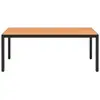 Image de Vidaxl table de jardin marron 185 x 90 x 74 cm aluminium et wpc