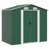 Image de Abri De Stockage Pour Jardin Métal Vert 204 X 132 X 186 Cm Vidaxl