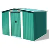 Image de Abri De Stockage Pour Jardin Métal Vert 257 X 205 X 178 Cm Vidaxl