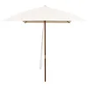 Image de Parasol rectangulaire en bois 200 x 300 cm - VIDAXL - Blanc crème - Manuel