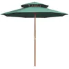 Image de Parasol de terrasse 270 x 270 cm Poteau en bois Vert