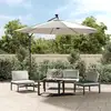 Image de Parasol Avec Éclairage Led 300cm Poteau En Métal Sable Vidaxl