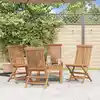 Image de Chaises Pliables De Jardin Lot De 4 Bois De Teck Solide Vidaxl