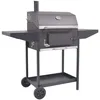 Image de vidaXL Barbecue au charbon de bois avec étagère inférieure Noir