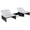 Image de Chaises De Jardin Inclinables Lot De 2 Et Table Résine Tressée Vidaxl