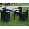 Image de vidaXL Ensemble à manger dextérieur 5pcs avec coussins Résine tressée 43122