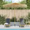Image de Parasol En Bambou Avec Toit En Feuille De Bananier 210 Cm Vidaxl