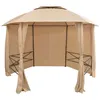 Image de Chapiteau - vidaXL - Hexagonal - 360 x 265 cm - Beige - Autoportant
