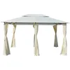 Image de vidaXL Tonnelle avec Rideaux Tente de Réception de Terrasse Pavillon de Patio Chapiteau de Jardin Tente de Mariage Fête 43216