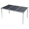 Image de vidaXL Table de jardin 150x90x74 cm Noir Acier