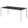 Image de Table De Jardin 190x90x74 Cm Noir Acier Vidaxl