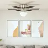 Image de Ventilateur De Plafond Orné Avec Lumière 82 Cm Marron Foncé Vidaxl
