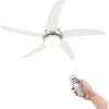Image de Ventilateur De Plafond Orné Avec Lampe 128 Cm Blanc Vidaxl