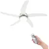 Image de Vidaxl ventilateur de plafond orné avec lampe 128 cm blanc 50538