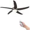 Image de vidaXL Ventilateur de plafond orné avec lampe 128 cm Marron 50539