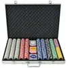 Image de Jeu De Poker Avec 1000 Jetons Laser Aluminium Vidaxl