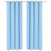 Image de Rideau Avec  illets Métalliques 2 Pcs 135 X 175 Cm Turquoise Vidaxl