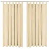 Image de Rideau occultant - vidaXL - 2 pcs - 140 x 225 cm - Beige - Micro-satin