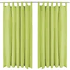 Image de Rideau occultant - vidaXL - 2 pcs - 140 x 245 cm - Vert - Boucles incluses