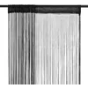 Image de vidaXL Rideau en fils 2 pcs 100 x 250 cm Noir