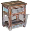 Image de Table D'appoint 1 Tiroir Bois De Récupération Massif 43x33x51cm Vidaxl