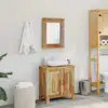 Image de Meuble De Salle De Bain Avec Miroir Bois Massif De Manguier Vidaxl