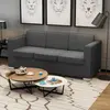 Image de Canapé À 3 Places Tissu Gris Foncé Vidaxl