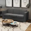 Image de vidaXL Canapé à 3 places Tissu Gris foncé 243584