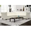 Image de Canapé D'angle Chesterfield 5 Plc Cuir Artificiel Blanc Vidaxl