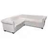 Image de Vidaxl canapé d'angle chesterfield 5 plc cuir artificiel blanc 243613
