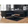 Image de Canapé D'angle Chesterfield 5 Places Cuir Synthétique Noir Vidaxl
