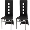 Image de Chaises À Manger Lot De 2 Noir Similicuir Vidaxl