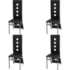 Image de vidaXL Chaises à manger lot de 4 noir similicuir 243645