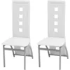 Image de Chaises À Manger Lot De 2 Blanc Similicuir Vidaxl