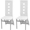 Image de vidaXL 2x Chaise de Salle à Manger Cuir Artificiel Blanc Chaises de Cuisine 243646