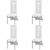 Image de Chaises À Manger Lot De 4 Blanc Similicuir Vidaxl