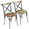 Image de Chaises À Manger Lot De 2 Bois De Récupération Solide Vidaxl