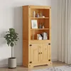 Image de Placard - vidaXL - Gamme Corona - Pin massif - 80x40x170 cm - 2 portes - Marron
