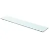 Image de vidaXL Panneau pour étagère Verre transparent 80 x 15 cm