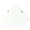Image de Étagère De Coin + Supports Chromés Verre Transparent 25 X 25 Cm Vidaxl