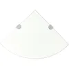 Image de Étagère De Coin + Supports Chromés Verre Transparent 35 X 35 Cm Vidaxl