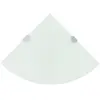 Image de Étagère De Coin Avec Supports Chromés Verre Blanc 35 X 35 Cm Vidaxl