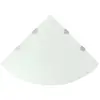 Image de Étagère De Coin Avec Supports Chromés Verre Blanc 45 X 45 Cm Vidaxl