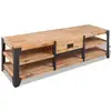 Image de Meuble Tv 140x40x45 Cm Bois D'acacia Massif Vidaxl