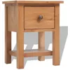 Image de Table De Chevet 36x30x47 Cm Bois De Chêne Massif Vidaxl