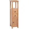 Image de Étagère D’angle 26x26x94 Cm Bois De Chêne Massif Vidaxl