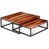 Image de Ensemble De Table Basse Gigogne 2 Pcs Bois Massif Vidaxl